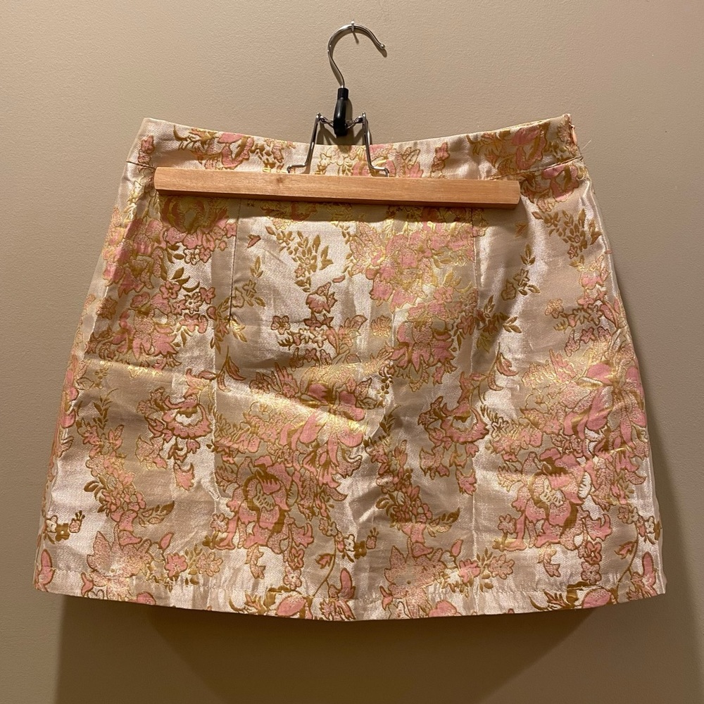 Shein Pink Floral Skirt